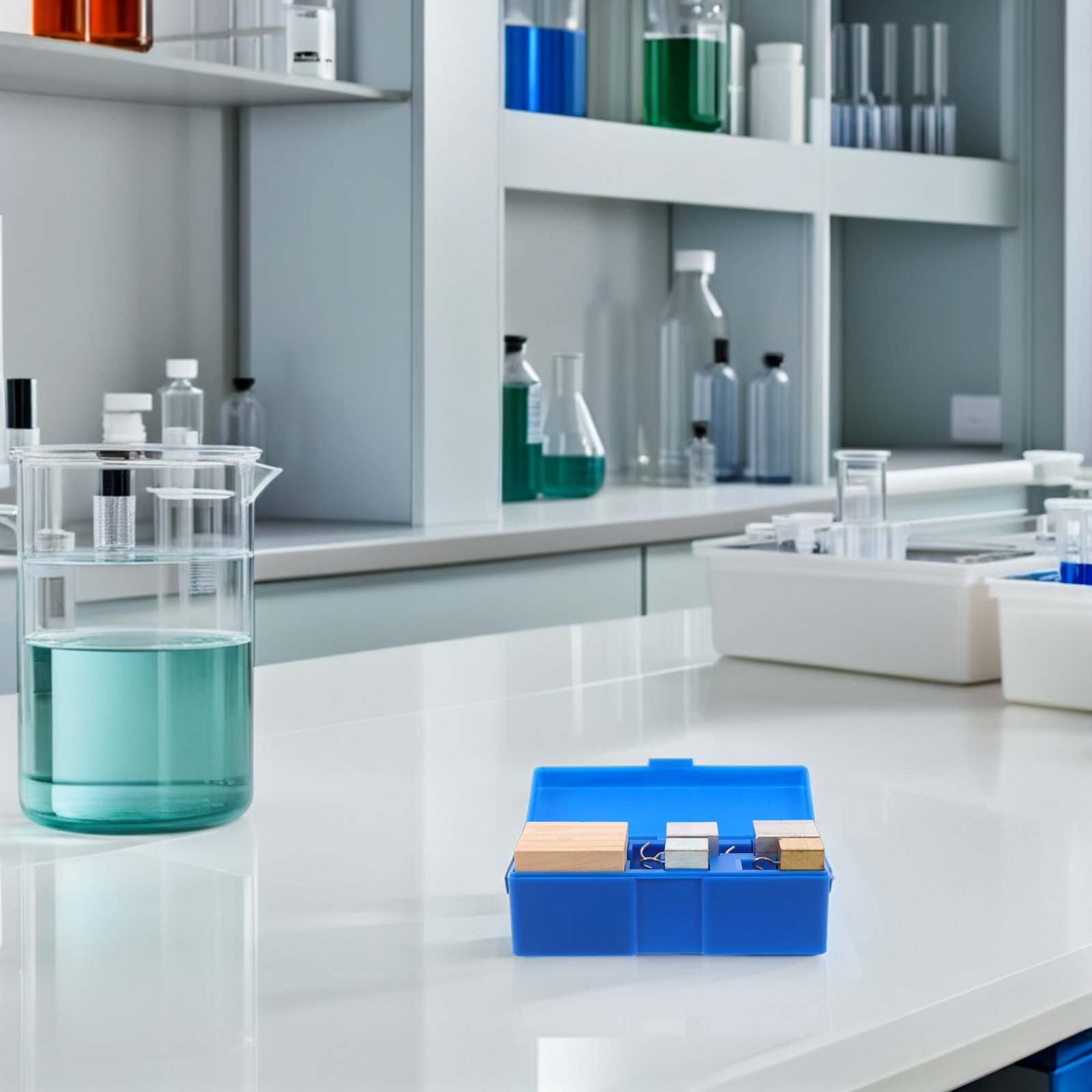 Lab Equipment - 1Set Copper Iron Aluminum Wood Density