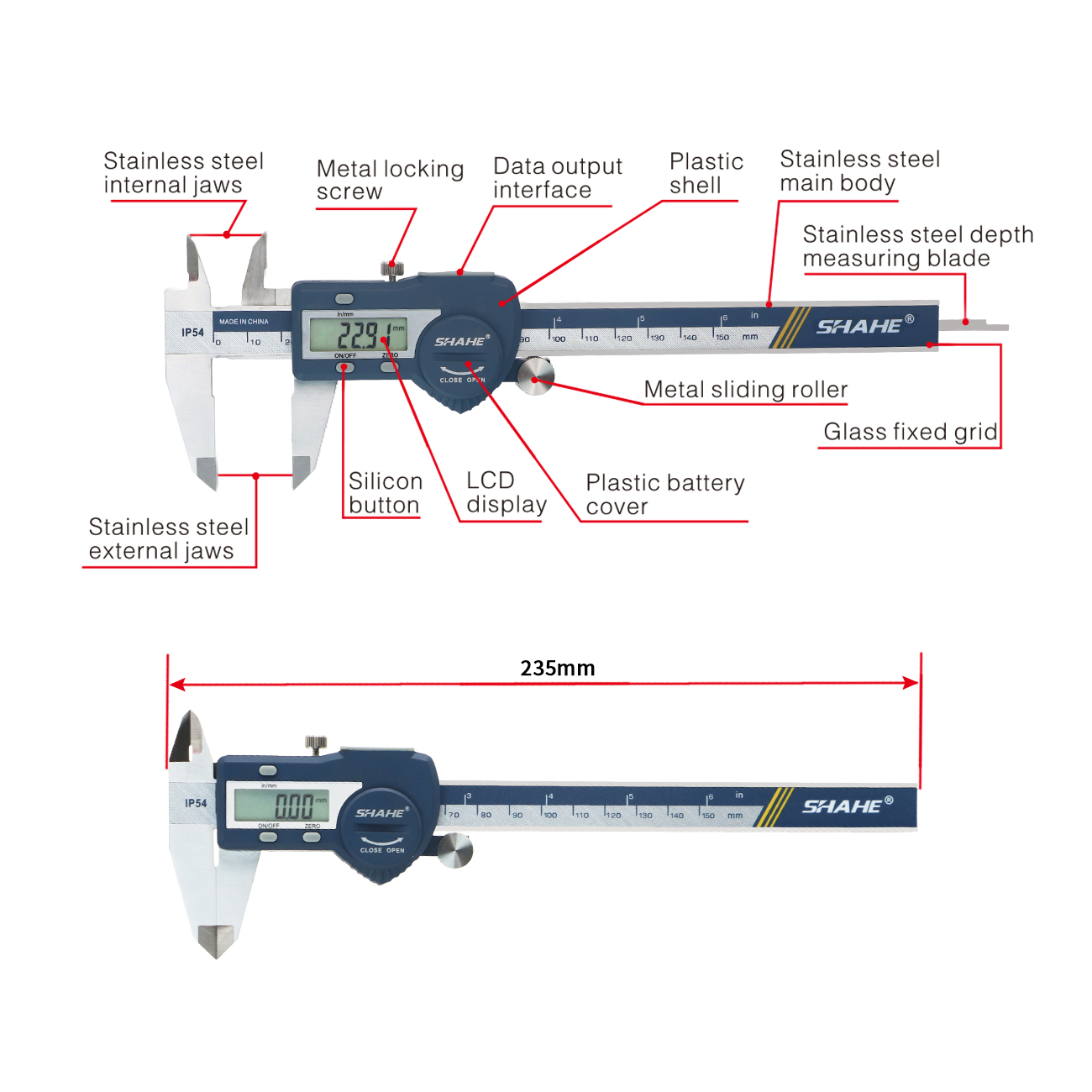 Hardened Stainless Steel 100/1 - Digital Caliper 150Mm Stainless Steel 评论和价格