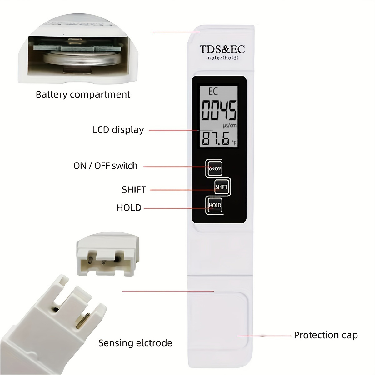 3in1 Water Quality Detection P - Ph Meter Digital Water Tester 评论和价格